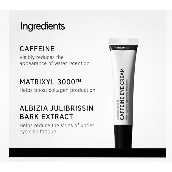 Caffeine Eye Cream 0.5 fl oz - Reduces Puffiness Dark Circles - Picture 1 of 12